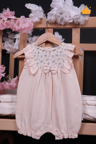 Babydola %100 Pamuk Kız Bebek Tulum Bayramlık 15080 - 6