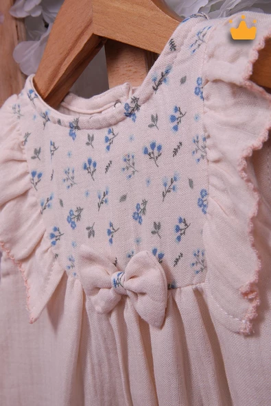Babydola %100 Pamuk Kız Bebek Tulum Bayramlık 15080 - 8