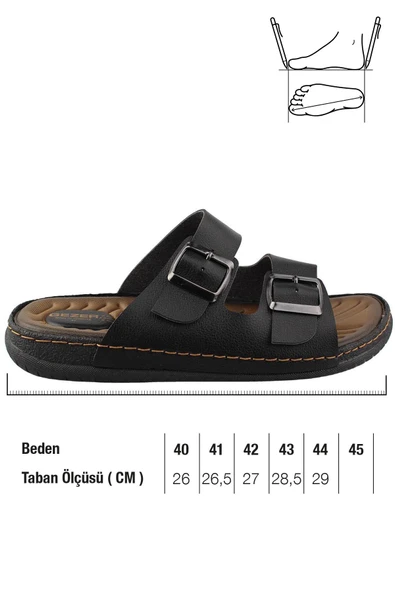 Gezer 11652 Ortopedik Rahat Taban Ayarlanabilir Erkek Terliği - Resim 3