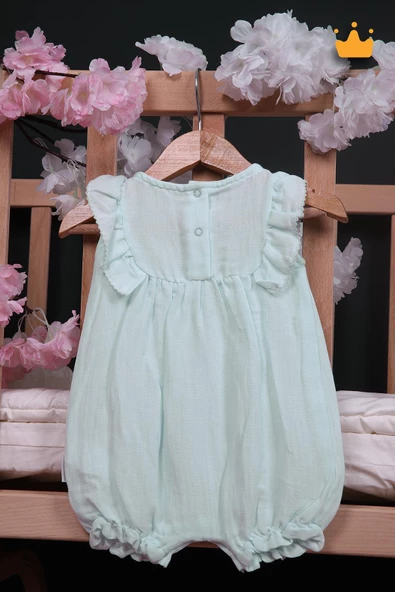 Babydola %100 Pamuk Kız Bebek Tulum Bayramlık 15080 - 4