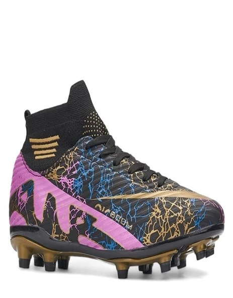 La Liga Erkek 565 Bilekli Çoraplı Krampon Siyah Altın Futbol 565