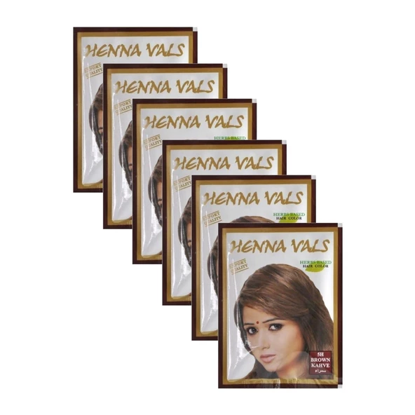 Henna Vals Saç Kınası 10 gr x 6 lı Paket - Kahve - 2