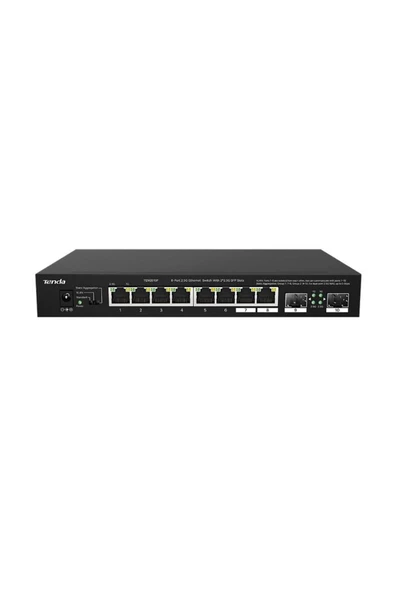 Tenda Tem2010f 8 Port 100-1000-2500 Mbps 2 Port Sfp Switch Çelik Kasa Rack Mount