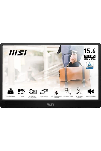 MSI Pro Mp161 E2 15.6" 4ms (GTG) 60hz Adaptive-sync Ips Full Hd Taşınabilir Monitör