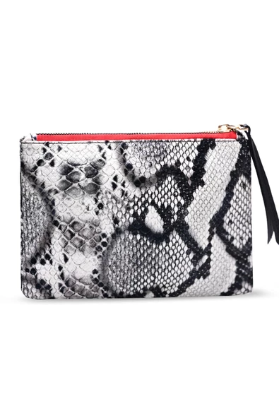 Kadın Basic Clutch Çanta Zebra Desenli Siyah Beyaz (4031-Z) 214030 - 4