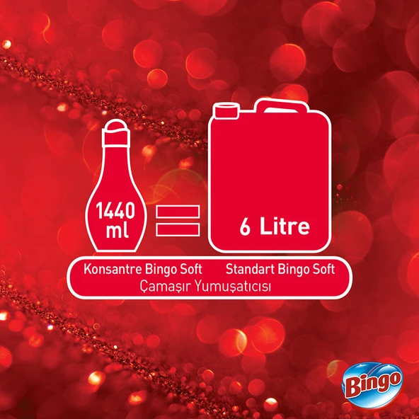 Bingo Soft Konsantre Çamaşır Yumuşatıcısı Lovely 1440 ml X 6 Adet - 6