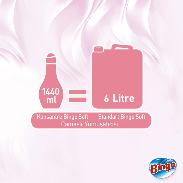 Bingo Soft Konsantre Çamaşır Yumuşatıcısı Manolya 1440 ml X 4 Adet - 6