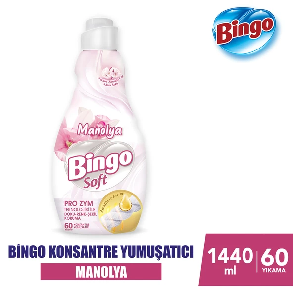 Bingo Soft Konsantre Çamaşır Yumuşatıcısı Manolya 1440 ml X 4 Adet - 2