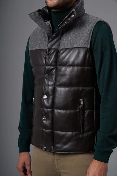 Aldo Kahverengi Deri Yelek - 3