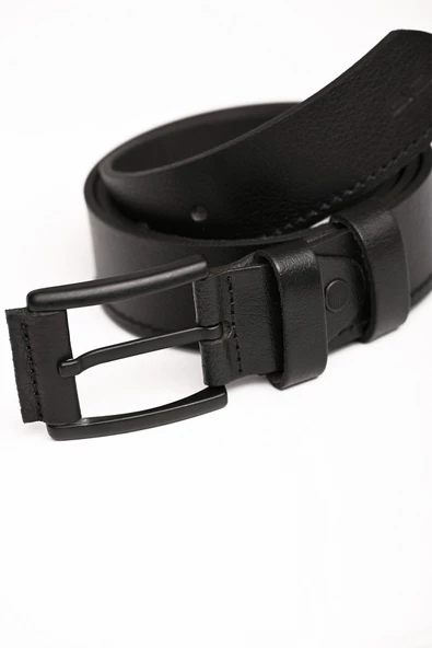 Erkek Hakiki (Gerçek) Casual Deri Kemer Siyah 112518 - 2