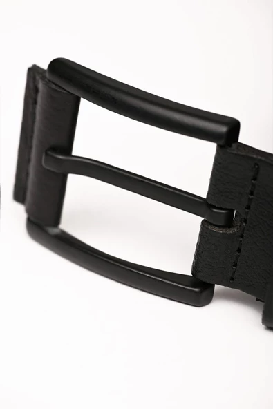 Erkek Hakiki (Gerçek) Casual Deri Kemer Siyah 112518 - 5