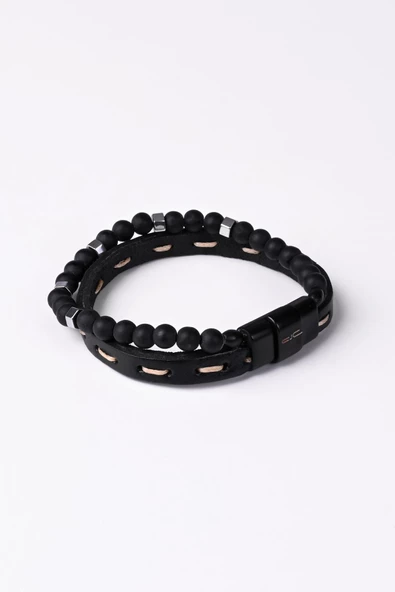 Hakiki (Gerçek) Deri Bileklik Siyah 117542 - 2