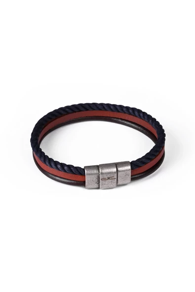 Hakiki (Gerçek) Deri Bileklik Lacivert 117565 - 2