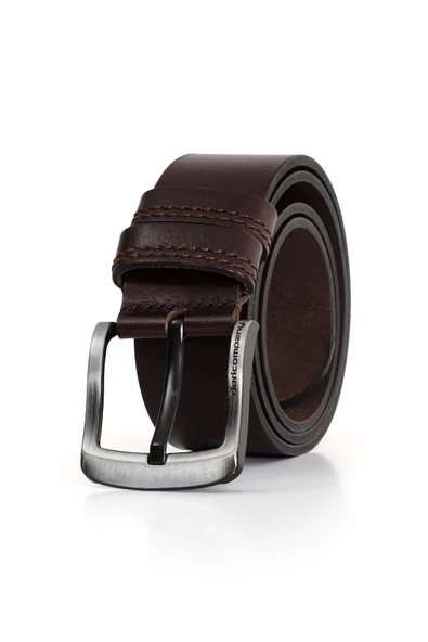 Erkek Hakiki (Gerçek) Kot Deri Kemer Kahverengi 112524