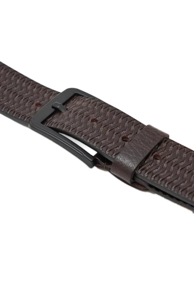 Erkek Kahverengi Deri Kemer 112538 - Resim 6