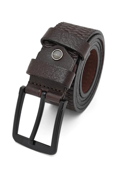 Erkek Kahverengi Deri Kemer 112538 - Resim 4