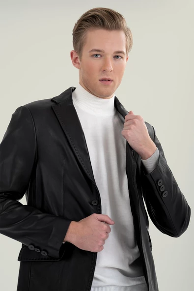 Doriano Siyah Deri Mont - 4