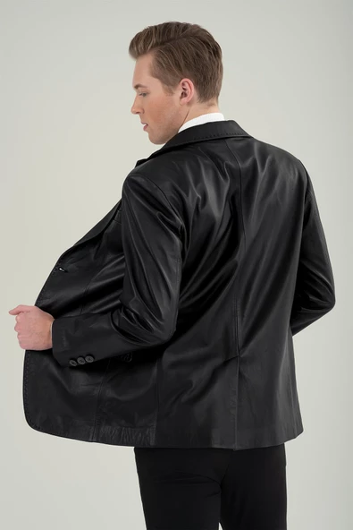 Doriano Siyah Deri Mont - 6