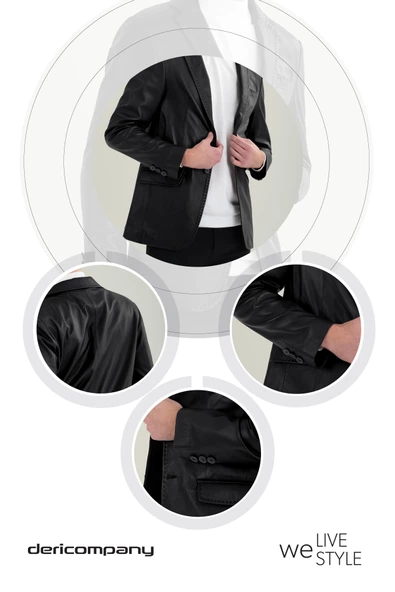 Doriano Siyah Deri Mont - 7