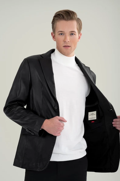 Doriano Siyah Deri Mont - 3