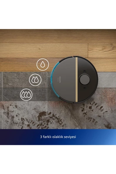 PHİLİPS 7000 Islak Kuru Robot Süpürge, 5000 Pa,Titreşimli Mop,Sert Zemin Ve Halıya Uygun, Xu7000/01 - Resim 5