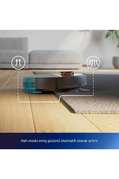 PHİLİPS 7000 Islak Kuru Robot Süpürge, 5000 Pa,Titreşimli Mop,Sert Zemin Ve Halıya Uygun, Xu7000/01 - Resim 3