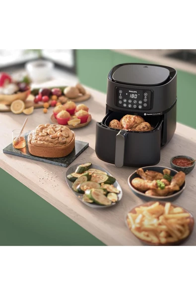 PHİLİPS 5000 Serisi Xxl Airfryer, Uzaktan Bağlantı, 1.4Kg, 7.2L Kapasite + Aksesuarlar, Hd9285/96 - 6