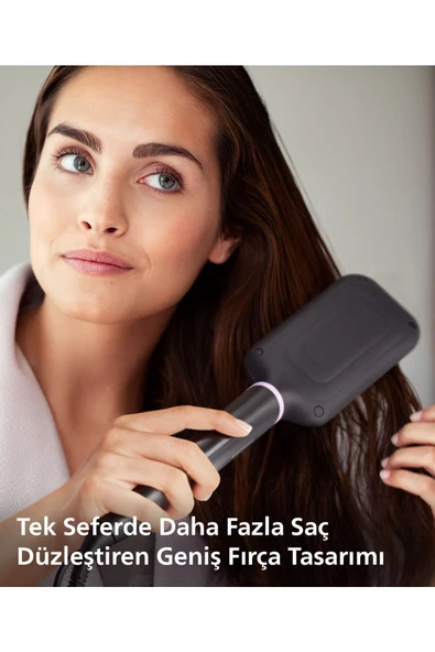 PHİLİPS Düzleştirici Tarak Bhh880/00,Geniş Fırça Alanı,Turmalin Seramik Kaplama,2 Sıcaklık Ayarı - 6