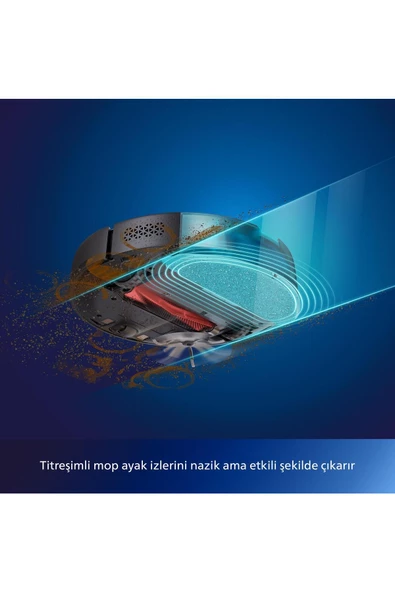 PHİLİPS 7000 Islak Kuru Robot Süpürge, 5000 Pa,Titreşimli Mop,Sert Zemin Ve Halıya Uygun, Xu7000/01 - Resim 2