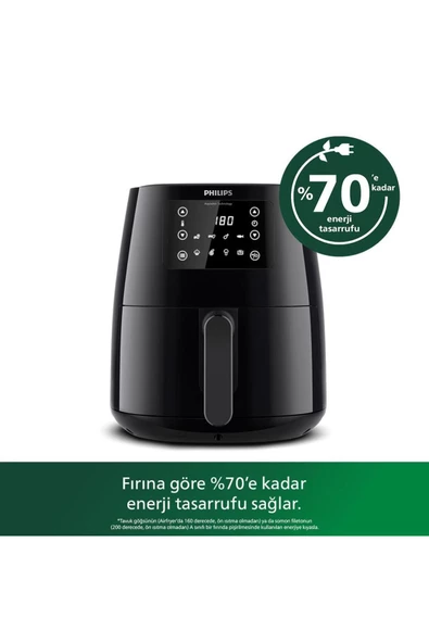 PHİLİPS 3000 Serisi Airfryer, 0.8Kg, 4.1L Kapasite, Siyah, Hd9243/90 - 7