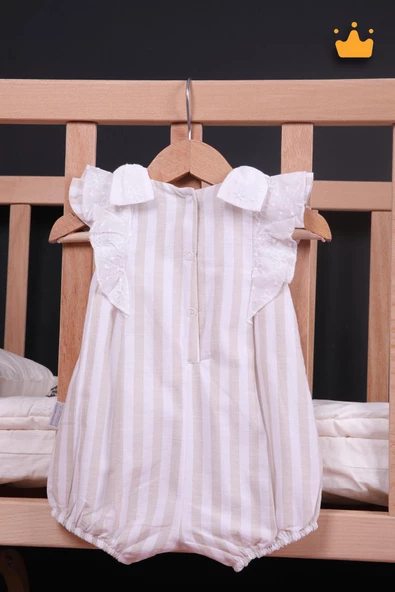 Babydola Kız Bebek Çizgili Tulum Bayramlık 15010 - 6