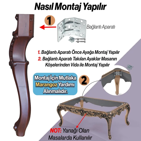 4 Adet Valenta Masa Dresuar Ayağı 76 cm Ahşap Desenli Ayak Mutfak Yemek Masası Mobilya Ayakları - 5