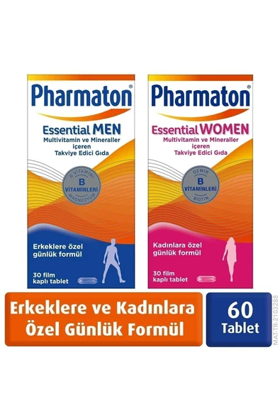 PHARMATON,Essential Men & Women 30 Tablet 2'li Paket