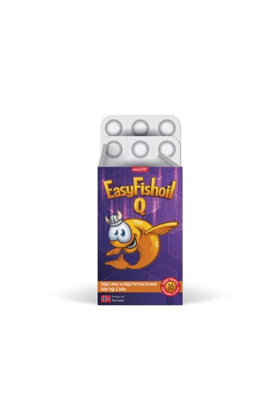 EASYVİT,Easyfishoil Q Kids Çiğnenebilir 30 Jel Tablet