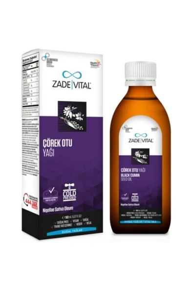 ZADE VİTAL,Çörek Otu Yağı 150 ml Sıvı Cam Şişe