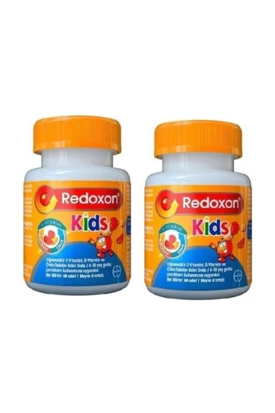 REDOXON,Kids 60 Tablet 2 Kutu Çiğnenebilir Gummy I Çocuklar Için C Vitamini, D Vitamini Ve Çinko