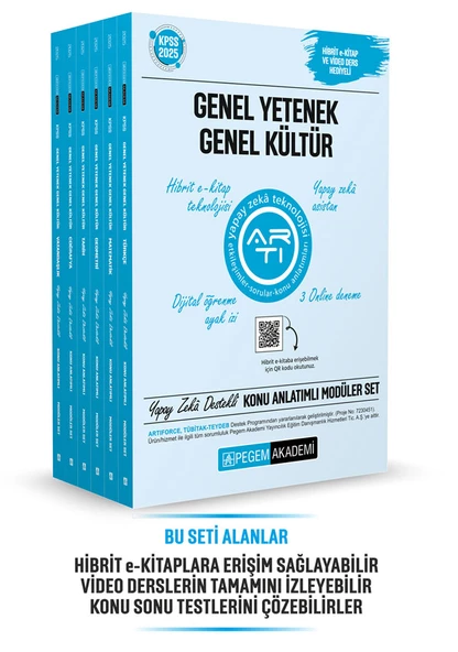 Pegem Akademi 2025 KPSS Genel Yetenek Genel Kültür Lisans Konu Anlatımlı Modüler Set - (6 Kitap)