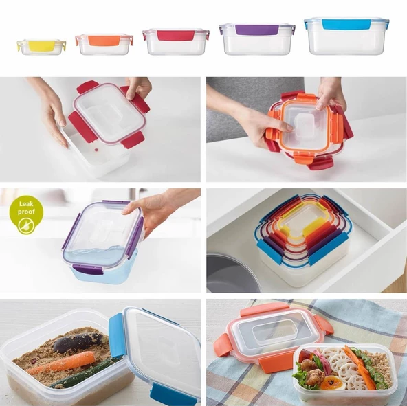 Joseph Joseph 81081 Nest Lock 5 Parça Saklama Kabı Seti - Çok Renkli - 3