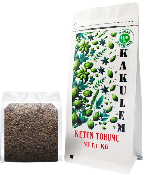 KAKULEM SERTİFİKALI Temiz Katkısız Keten Tohumu 1 KG