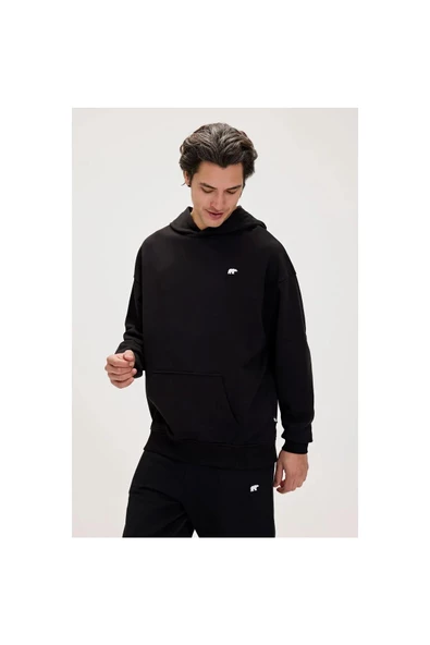 Bad Bear Drake Hoodie OS Siyah Sweatshirt - 5