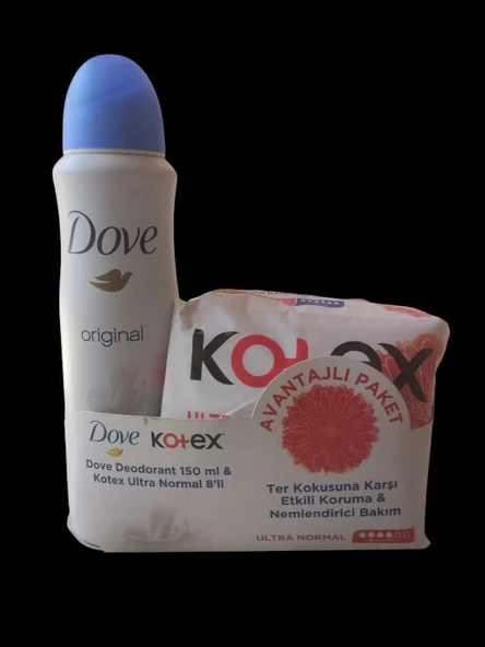 Dove Kadın Deodorant 150 Ml + Kotex Ultra Normal 8 Li Paket