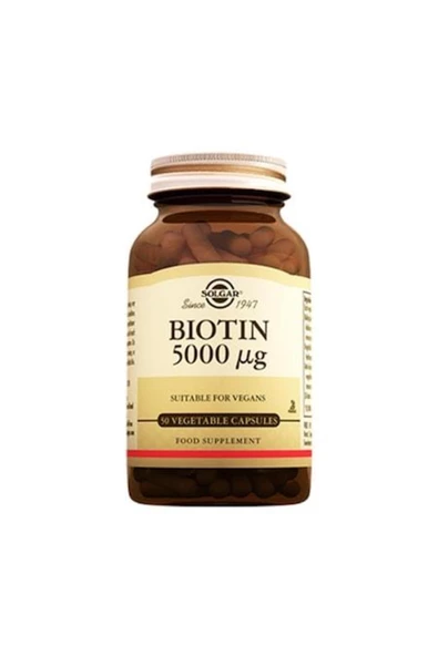 Solgar Biotin 5000 Mcg 50 Kapsül ürün görseli