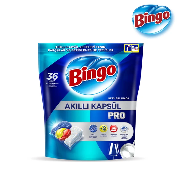 Bingo Akıllı Kapsül Pro Bulaşık Makinesi Deterjanı Tableti 36 Adet - 2