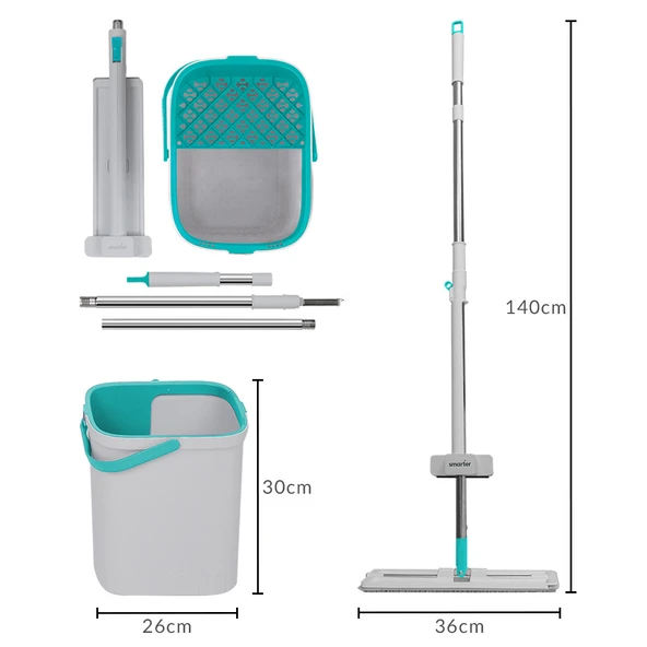 SMARTER AQUA STAR TEMİZLİK SETİ + YEDEK TABLET MOP PASPAS - 4