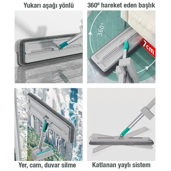 SMARTER AQUA STAR TEMİZLİK SETİ + YEDEK TABLET MOP PASPAS - 3