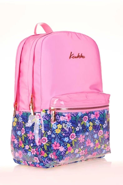 Kaukko Soft Floral Sırt Çantası (pınk)