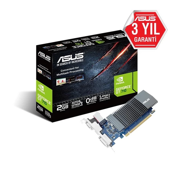 ASUS GT710-SL-2GD5-BRK-EVO GDDR5 64bit HDMI-DVI PCIE 2.0 - Resim 2