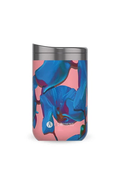 Les Artistes Paris Isı Yalıtımlı Çelik Termos Matara Mug 350ML Blue Pearl -24