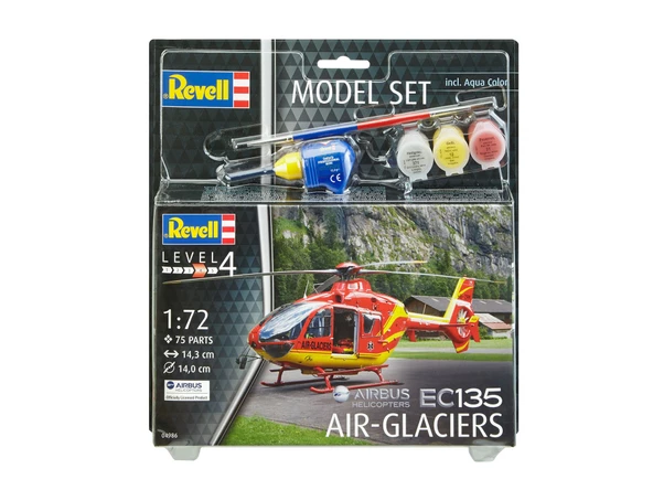 REVELL MODEL SET 64986 EC135 AIR GLACIERS Helikopter REV64986