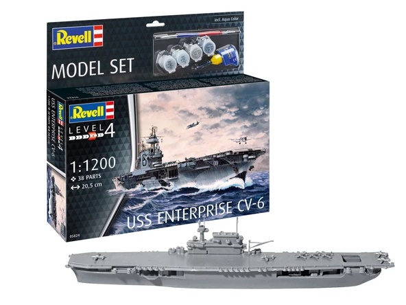 REVELL MODEL SET 65824 USS ENTERPROCE CV-6 REV65824